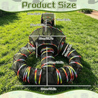 CypherX Outdoor Cat Enclosure,Portable Cat Tent with Tunnel Popup Catio | 4-in-1 modular design: 2 tents,11.8" wide tunnels & carry bag. Durablepop-up setup for small animals, rabbits & cats.
