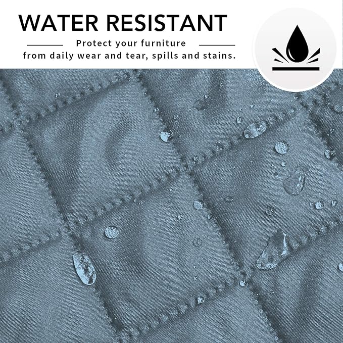 Easy-Going Reversible L-Shape Sectional Couch Cover, Small, Light Blue | Soft Sofa Slipcover For Dogs, Fits Left/Right Chaise Lounge Protector, Water Resistant Mat For Living Room