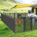 Thickened Dog Playpen Foldable Metal Yard Fence32/43inch Compact Portable Animal Barrier Fence for Indoor Outdoor (16 Panels, 43 inch)