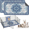 Washable Guinea Pig Pee Pads,Reusable Guinea Pig Cage Liner 2 Pack | Waterproof, Leak-Proof, Absorbent & Non-Slip, 24"x48" Bedding Potty Training Mat for Small Animal Rabbit Bunny Hamster Rat