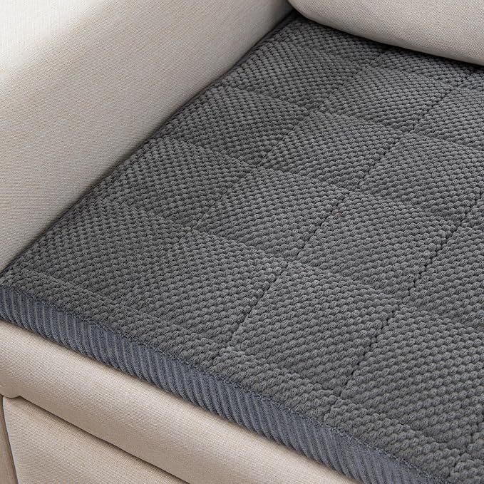 Pet Couch Covers,Couch Cover for Dogs Washable,Anti Slip Dog Sofa Covers Couch Protector Sofa Mat,Seat Cover,Dog Mat,Pet Pad for Furniture 1 Piece (Gray, 21''x63''/Rectangular)