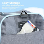Petsfit Large Double Expandable Cat Carrier for Large Cats and Small Dogs | 19 x 12 x 12 in; dual-side expansion for large cats and small dogs, with anti-sag frame and locking zippers; up to 18 lb.