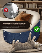 VIVOYAN 78.7"x15.8" Cat Scratch Mat,Trimmable Self-Adhesive Carpet,DIY Climb Cat Scratcher for Cat Couch Furniture or Wall Protector,Covering Cat Tower,and Replacement Pads (Dark Blue)