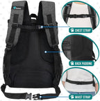 PetAmi Dog Backpack Carrier, Airline Approved 4-Way Entry Cat Backpack Carrier, Ventilated Mesh, Collapsible Pet Carrier for Small Puppy, Kitten, Hiking, Travel Car, Vet, up to 18 lbs, Charcoal Gray