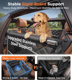 Doglike UNBREAK Hard Bottom Dog Car Seat for Back Seat [Military-Grade Protection], 450LB Ultra-Support Back Seat Extender for Dogs Carseat, Passenger Frinedly Waterproof Pet Carseat XL Size