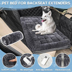 Dog Car Bed Mat Non-Slip Backseat Extender Dog Bed 56x28.7 Gray | Travel Bed for Dogs，Chew-Resistant, Easy Clean & Scratch-Proof, Comfort Design, Fits Trucks/Sedans/SUVs