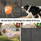 250" Extra Wide Baby Gate Retractable Dog Gate for Deck/Garage/Patio/Yard | 21ft Extra Long Baby Gate Retractable Gates for Dogs, 48" Extra Tall Pet Gate Retractable Fence Outdoor Driveway Gate, Black