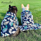 Parisian Pet Palm Leaves Dog Shirt - Cotton Clothes for Large Dogs - Stylish Tropical Dog Outfit - Lightweight and Soft Puppy Clothes - Trendy Tshirts for Dogs - Comfortable Summer Camp Pet Apparel