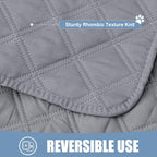 Smiry Waterproof Reversible Pet Couch Covers for Dogs | Pet Friendly, Soft Fabric, Washable Sofa Furniture Protector for Dogs Cat Kids, Checkered (68"x82", Grey/Grey)