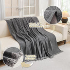 MYSKY HOME Oversized Couch Cover Sofa Covers Couch Covers for 3 Cushion Couch Sofa Pet Friendly L Shaped Sectional Couch Cover Non Slip Furniture Protector for Kids, 91"x150", Dark Grey