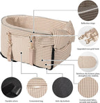 Center Console Dog Car Seat for Small Dogs, Removable Pet Seat with Cushion Board Safety Belt,Console Dog Car Seats for Small Puppy Up to 15 Lbs