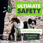 Mighty Paw Retractable Dog Leash 2.0, 16 Ft, for Medium Dogs, Heavy Duty | Reflective Nylon Tape, Tangle-Free Swivel Clip, One-Touch Quick-Lock Brake, Reflective Ring, Anti-Slip Handle