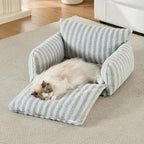 Hollypet Cat Bed Small Dog Orthopedic Couch Beds for Pets up to 20 lbs | Fluffy Multifunctional Double-Layer Warming Kitten Pet Couch Orthopedic Beds with Machine Washable Cover and Non-Slip Bottom