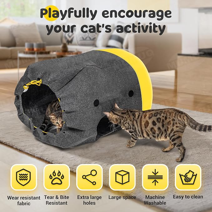 Cat Play Bag Collapsible Cat Activity Center Mat Play Rug | Cats Activity Adventure Carpet Cats Tunnel Bags Drill Sleeping Bag Crinkle Bags for Indoor