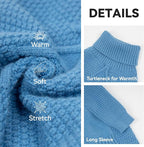 cyeollo Dog Sweater Long Sleeve Knitted Turtleneck Pullover Warm Clothes | Ultra Soft Warm Knit, Full Coverage, 4-Way Stretch for Easy Movement, Easy On & Off, Winter Daily Wear for Small Dogs
