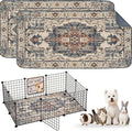 Washable Guinea Pig Pee Pads,Reusable Guinea Pig Cage Liner 2 Pack | Waterproof, Leak-Proof, Absorbent & Non-Slip, 24"x48" Bedding Potty Training Mat for Small Animal Rabbit Bunny Hamster Rat