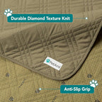 PetAmi Waterproof Couch Cover for Dog Nonslip Bed Sofa Blanket, 68x82 Green | Leakproof Furniture Protector for Pet Cat, Machine Washable Pee Proof Mat for Chair Car Seat, Durable & Anti Slip Backing