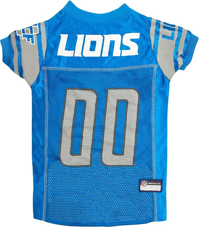 Pets First NFL Detroit Lions Dog Jersey, Size Medium, Football Shirt Costume for Pet, Dog Sports T-Shirt, NFL Team Clothing for Cats, Licensed Pet Apparel Available in 7 Sizes and 32 Teams