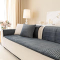 Velvet Washable Dog Couch Cover, Non-Slip Waterproof Pet Sofa Protector for Cushion Sectional, L-Shaped Sofa & Loveseat, Machine Washable(1PC/27.6"x90",Dark Grey)