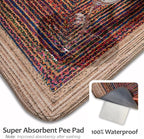Washable Pee Pads for Dogs, Reusable Puppy Potty Training Pads, Ultra-Absorbent Thick Waterproof Leak-Proof Non-Slip Pads & Mat for Crate, Playpen, Floor, Whelping & Housebreaking , 2 Pack 36"x48"