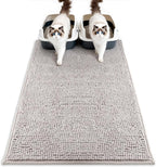 Pieviev Soft Chenille Cat Litter Box Mat, Ultra Absorbent, 36'' x 30'' | Long Plush Chenille Traps Cat Deeply, Waterproof Tpr Anti-Slip Backing, Absorbs Moisture, Machine Washable Cat Mat