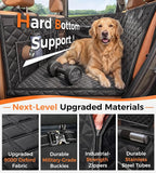 Doglike UNBREAK Hard Bottom Dog Car Seat for Back Seat [Military-Grade Protection], 450LB Ultra-Support Back Seat Extender for Dogs Carseat, Passenger Frinedly Waterproof Pet Carseat XL Size
