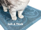PetLike Cat Litter Box Mat, Thick Kitty Litter Trapping Mat, Durable,Waterproof &Washable with Non-Slip Backing, Soft on Kitty Paws and Easy to Clean, BPA Free