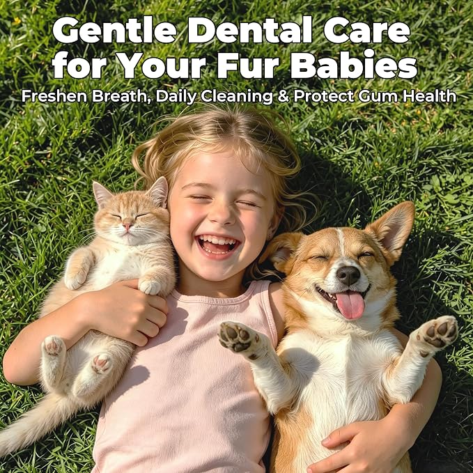 Pet Dental Powder,Oral Care Powder for Dogs & Cats, Dog Teeth Cleaning with Natural Brown Algae，Helps Clean Teeth & Fresher Breath，5.29 oz