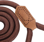 Mile High Life Dog Leash with Genuine Leather Handle, 6 FT/5 FT/4 FT | Leather Grip Rope Leash, Heavy Duty 360° Swivel Metal Clasp, for Small Medium & Large Dogs