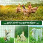 HIDALIFE Temporary Fence with Posts,3‘x50‘ Safety Barrier for Dog Snow Plastic Mesh Fencing with Fiberglass Stake Windbreak Rope,Movable Fencing Roll for Garden Backyard Outdoor Animal Protect