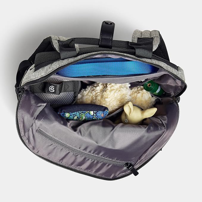 Cleverpup Porter 2-in-1 Dog Gear Backpack – Premium Dog Travel Bag with 10 Pockets, Zip-Off Treat Pouch, Leash Clip, Waterproof Pockets & Water Bottle Holder – Weekend, Hiking, Camping, Checkerboard