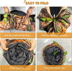 Cat Tunnels for Indoor Cats Large, 3 Way Cat Tunnel with 5 Holes and Leaves, Cat Tunnel Toy with Loud Paper - Pop Up Collapsible - Connect More Tunnels for Large Cat, Puppy, Kitten
