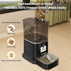 Automatic Cat Feeder with Camera, 2-Way Video& Audio, HD Video with Night Vision, 5G WiFi Pet Feeder, 5L Large Food Storage Container for Multiple Pet, Detachable for Easy Clean (Black)