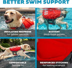 Outward Hound Dawson Swim Red Dog Life Jacket, Large