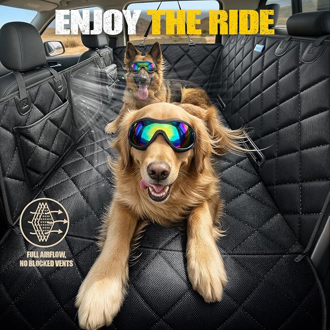 Rorhxia L Dog Mid-Size Truck Seat Cover for Back Seat with 3 Support Rods | 500 lbs Hard Bottom Supports, 45% More Space, 100% Waterproof, 7-Layer Protection, L for Mid-Size Trucks & SUV