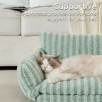 Hollypet Cat Bed Small Dog Orthopedic Couch Beds for Pets up to 20 lbs | Fluffy Multifunctional Double-Layer Warming Kitten Pet Couch Orthopedic Beds with Machine Washable Cover and Non-Slip Bottom