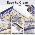 Cat Litter Mat, 33"x22" High-Density PVC Cat Litters Trapping Mat, Waterproof & Non-Slip Backing, Litter Box Catcher, Soft on Kitty Paws, Easy Washable Pet Supplies Blue