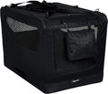 Amazon Basics Foldable Portable Soft Pet Dog Crate Carrier Kennel, 36 x 24 x 24 inches, Black