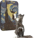Cat Wall Scratcher, Art Cat Scratching Board for Indoor Cats | Wall Mounted Cat Scratch Pad, Water-Based Ink, Hook&Loop Strips, Floor or Wall Use, 16.7x11x1 Inch, Starry Night