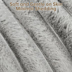 Donut Dog and Cat Bed, Luxurious Comfortable Faux Rabbit Fur Pet Beds, Round Anti-Anxiety Calming Puppy Kitten Bed with Anti-Slip Bottom for Small Medium Dogs & Cats(20", Grey)