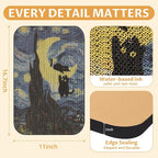 Cat Wall Scratcher, Art Cat Scratching Board for Indoor Cats | Wall Mounted Cat Scratch Pad, Water-Based Ink, Hook&Loop Strips, Floor or Wall Use, 16.7x11x1 Inch, Starry Night