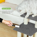 Pawque Dog Stairs & Cat Scratching Post Pet Steps for High Beds Couch | High-Strength Boards Holds up to 150 lbs for Indoor Small Cats Kittens Dogs Climbing Playing, 3 Combination Options, 3 Steps