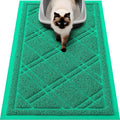 Smiry Cat Litter Box Mat 30x17, Non-Slip Water Resistant Litter Trapping Mat, Easy Clean Less Waste and Urine-Locking Cat Carpet for Indoor, Green