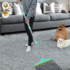 Carpet Rake for Pet Hair Removal, Reusable Carpet Scraper for Rug | Remover with 60” Adjustable Long Handle,Dog Cat Hair Remover Tool for Rugs, Mats, Couch, Blue
