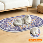 Cat Litter Mat, 33"x22" High Density PVC Litter Rug Trapping Mat, Non-Slip, Waterproof & Urine-Proof Kitty Litters Catcher Mats, Keep Floor Clean, Soft on Kitten Paws, Cat Essentials Blue