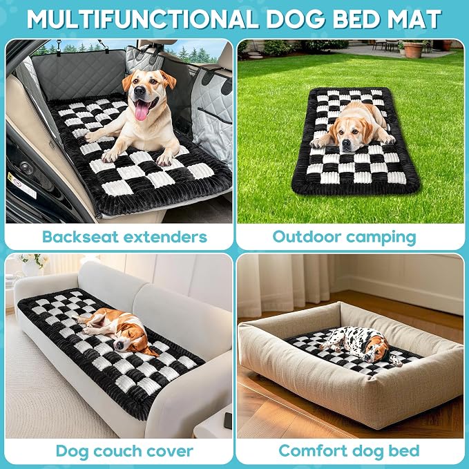 Loiion Dog Car Bed Mat Non-Slip Backseat Extender Dog Bed 56" x28.7" | Travel Bed for Dogs，Chew-Resistant, Easy Clean & Scratch-Proof, Comfort Design, Fits Trucks/Sedans/SUVs