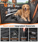Doglike UNBREAK Hard Bottom Dog Car Seat for Back Seat [Military-Grade Protection], 450LB Ultra-Support Back Seat Extender for Dogs Carseat, Passenger Frinedly Waterproof Pet Carseat XL Size
