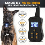 INVIROX Ultra K9 Dog Training Collar with Remote, 124 Levels for Reactive, Stubborn or Hard-to-Train Dogs, ¾ Mile Range, Night-Light Mode, Safe Communication, IP67 Waterproof E Collar for Large Dogs