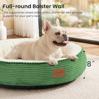 Love's cabin Round Donut Cat and Dog Cushion Bed, 30in Pet Bed for Medium or Large Dogs, Anti-Slip & Water-Resistant Bottom, Soft Durable Fabric Pet Beds, Washable Calming Cat Bed, Light Green