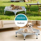 Kuntrust Elevated Outdoor Dog Bed (6 Sided Small, Triangle)